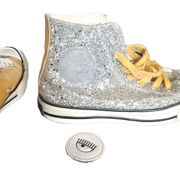 Converse x Chiara Ferragni Paillette Big Eyes Black Chuck Taylor Hi All Star - Picture 16 of 16